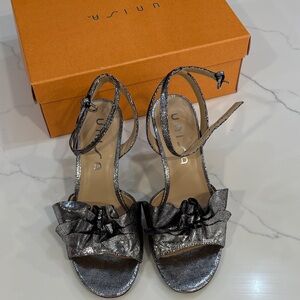 Unisa Metallic Silver Sandals with Detail